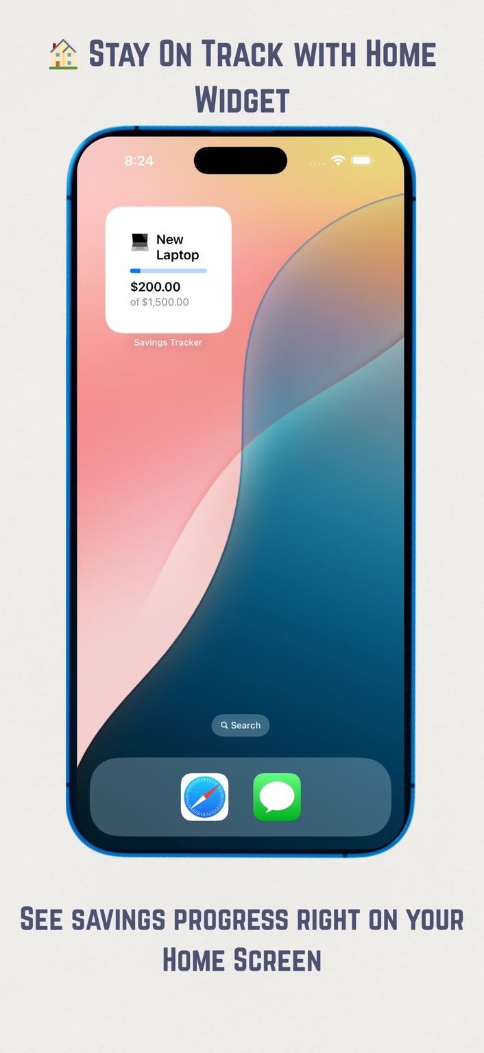 Savings Tracker Template Selection Screen